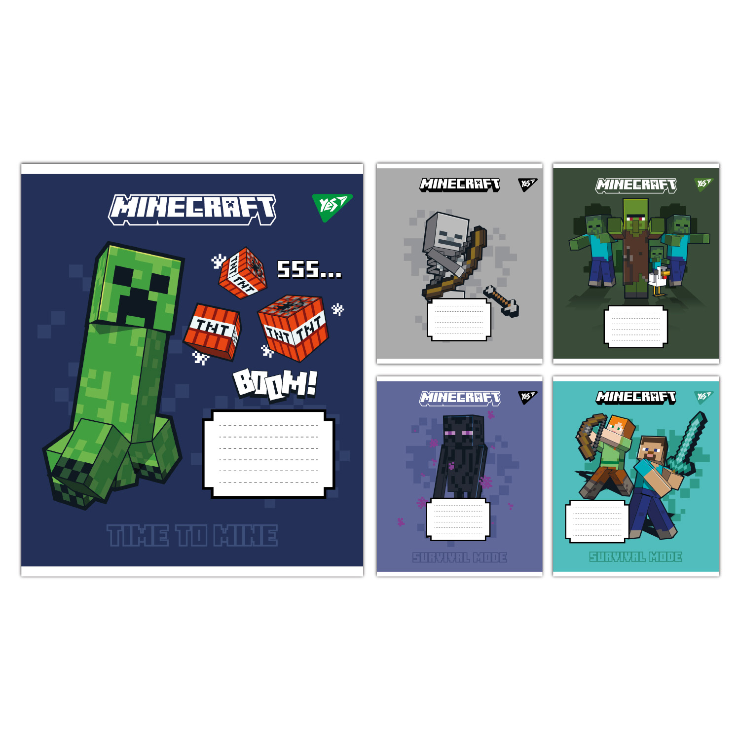 Зошит А5/12 арк коса YES Minecraft Signs, 767558