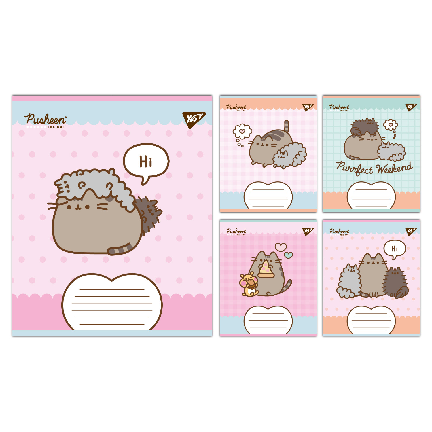 Зошит А5/12 арк коса YES Pusheen Weekend, 767609     