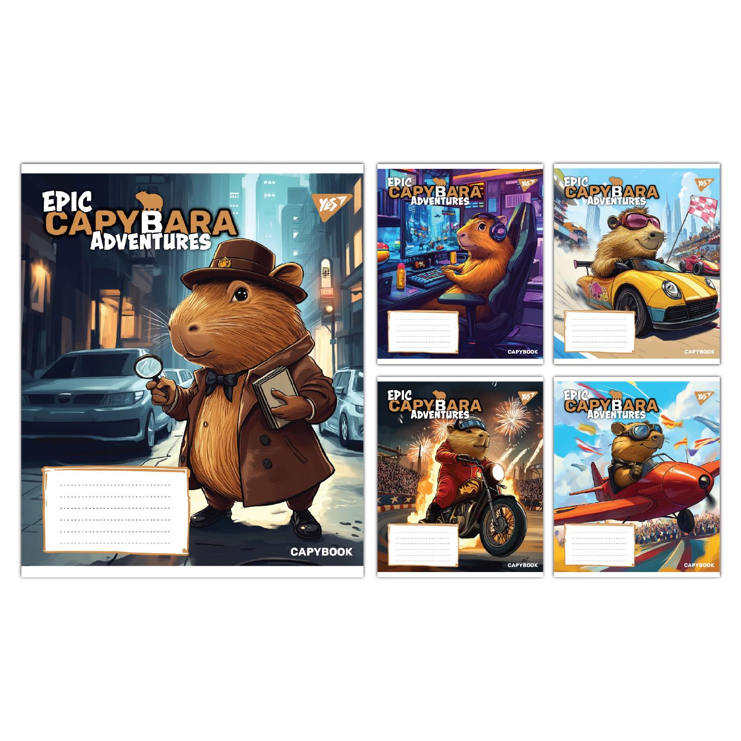Зошит А5/12 арк лінія YES Epic Capybara, 767792     