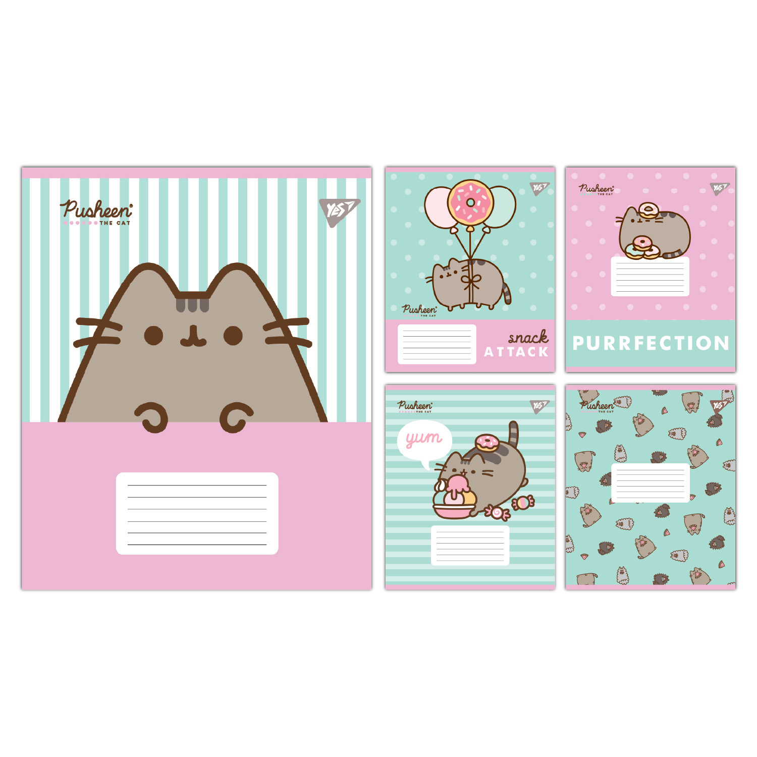 Зошит А5/18 арк лінія YES Pusheen Candy, 767601