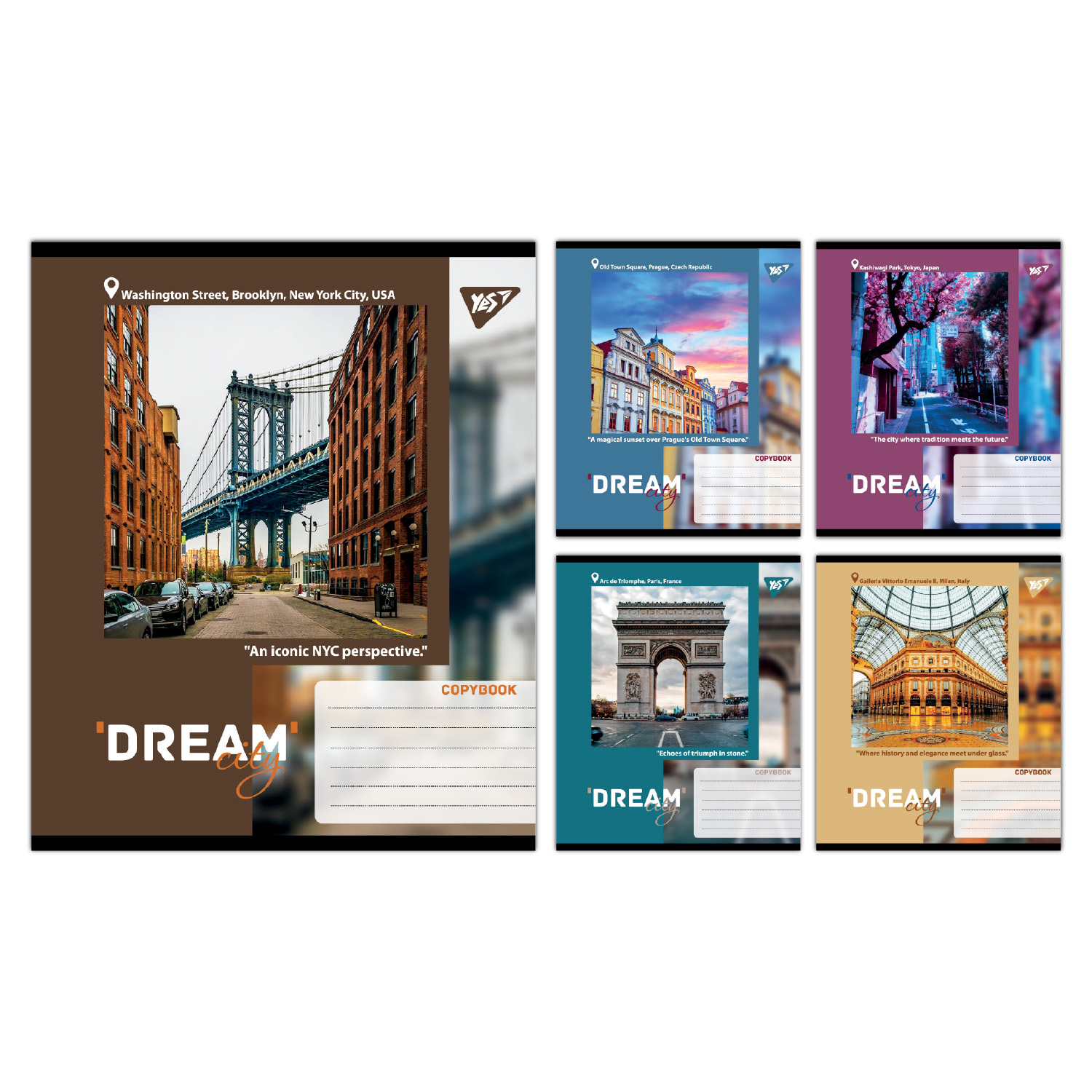 Зошит А5/48 арк кліт YES Dream City, 767703