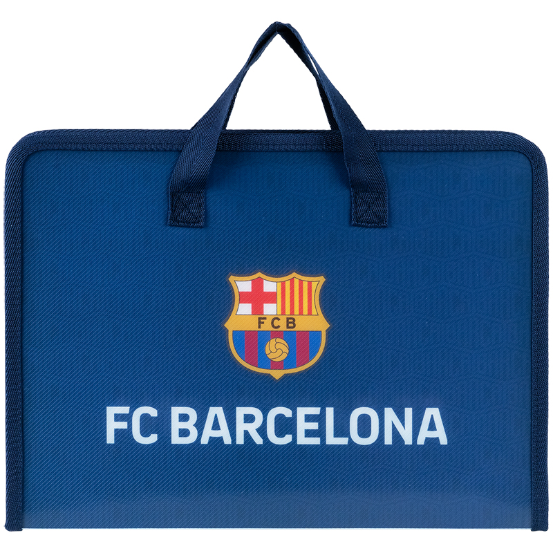 Папка-портфель на блискавці, 1 відділ., A4, FC Barcelona BC25-202 Kite
