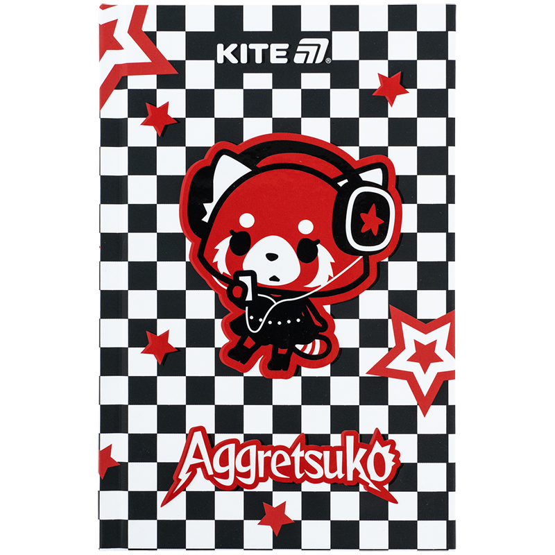 Книга записна А6, 80арк. кліт. тверда обкл. Aggretsuko AR25-199 Kite