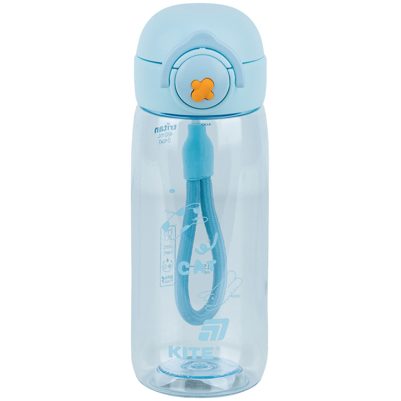 Пляшечка для води, 480 мл, блакитна, K25-1236-2 Kite