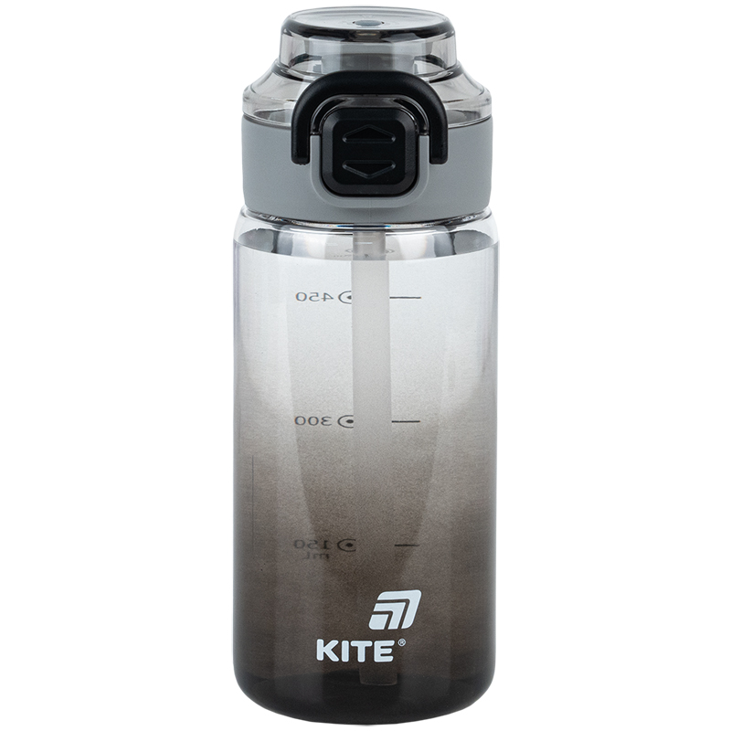 Пляшечка для води, 600 мл, чорна, K25-1212-1 Kite
