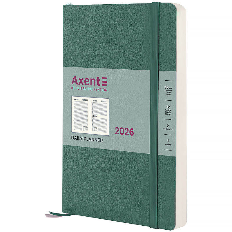 Щоденник 2026 Partner Soft Skin, 145*210, сіро-лазурний, 8810-26-48-A