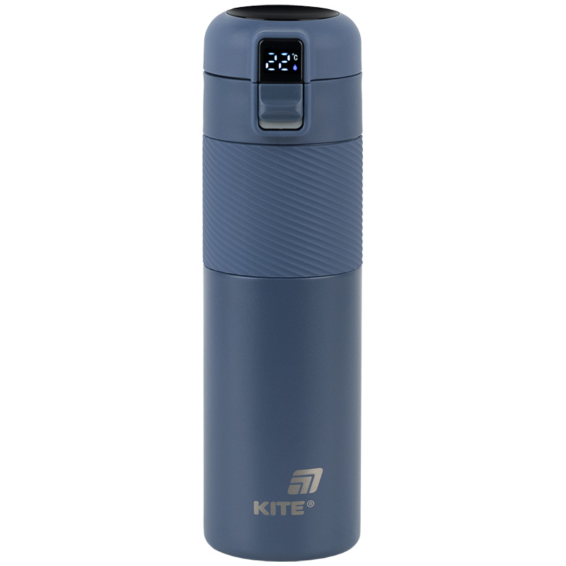 Термос з термодатчиком 450 мл, синій K25-1227-2 Kite