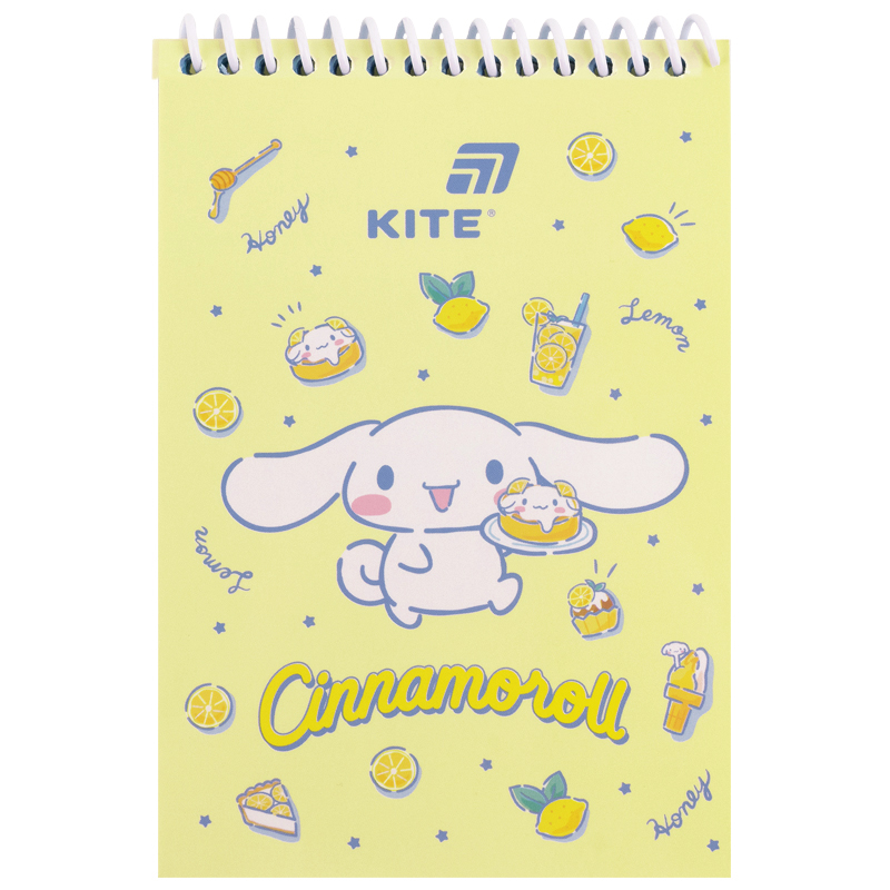 Блокнот пласт обкл., спіраль, А6, 48арк., нелінований Cinnamoroll CR26-196 Kite