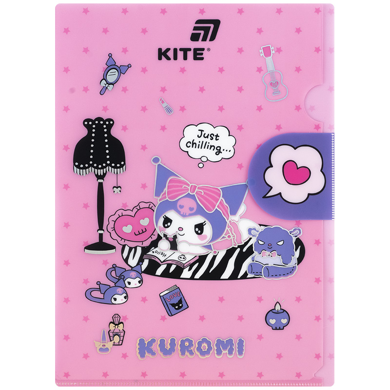 Папка-куточок з клапаном А4, HK25-248-2 Kuromi