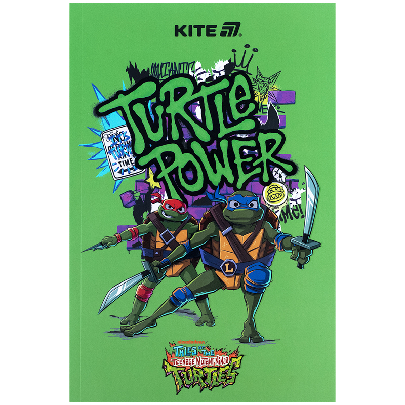 Блокнот термобіндер А5 64арк. нелінований, Ninja Turtles NT25-193-1 Kite