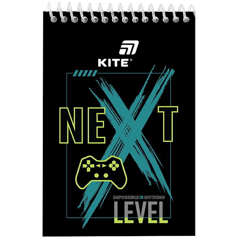 Блокнот пласт обкл., спіраль А6, 48арк., нелінований Next Level K26-196-2 Kite