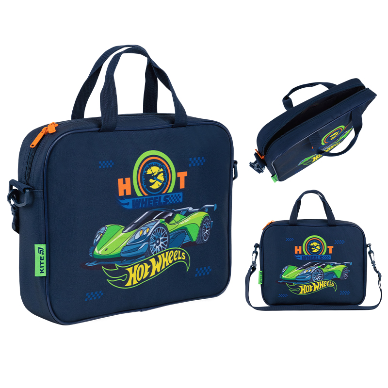Шкільна текстильна сумка Kite A4, 1 від., HW26-589 Hot Wheels