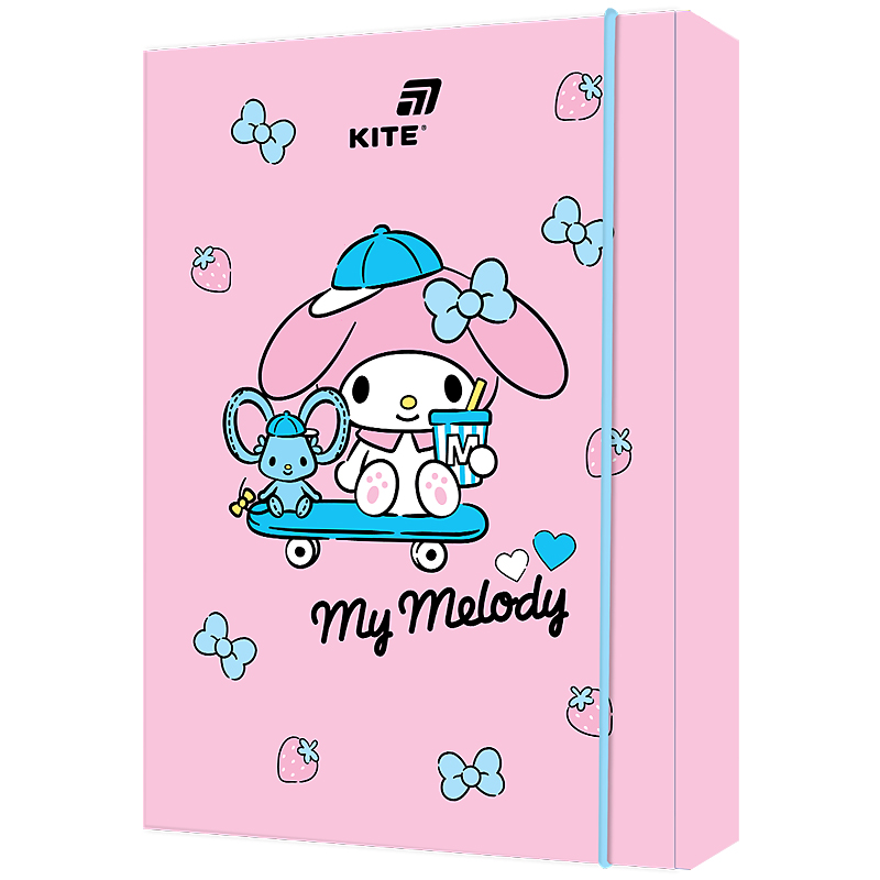 Папка для зошитів В5 на гумці картон, My Melody HK26-210-2 Kite