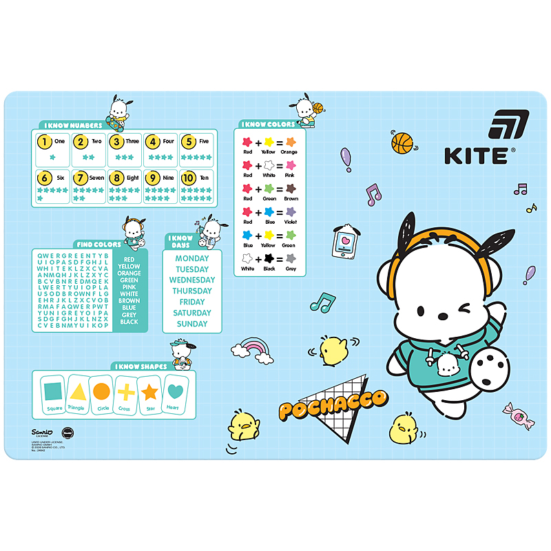 Підкладка настільна, 42,5x29см, PP Pochacco PC26-207 Kite