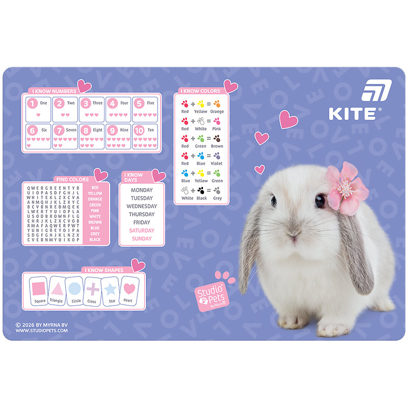 Підкладка настільна, 42,5x29см, PP Studio Pets SP26-207 Kite