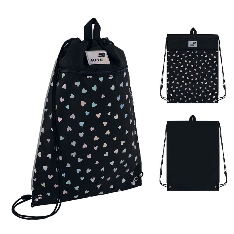 Сумка для взуття Kite K26-601M-14 Black&Silver