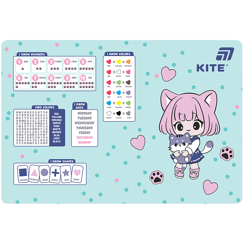 Підкладка настільна, 42,5x29см, PP Be Friends K26-207-1 Kite
