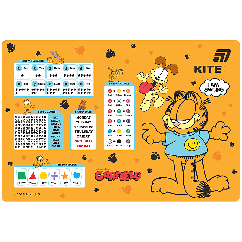Підкладка настільна, 42,5x29см, PP Garfield GF26-207 Kite
