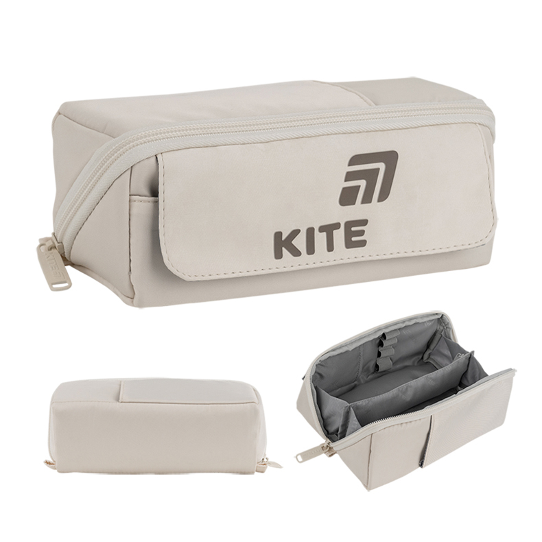 Пенал м'який Kite K26-2702-1 бежевий
