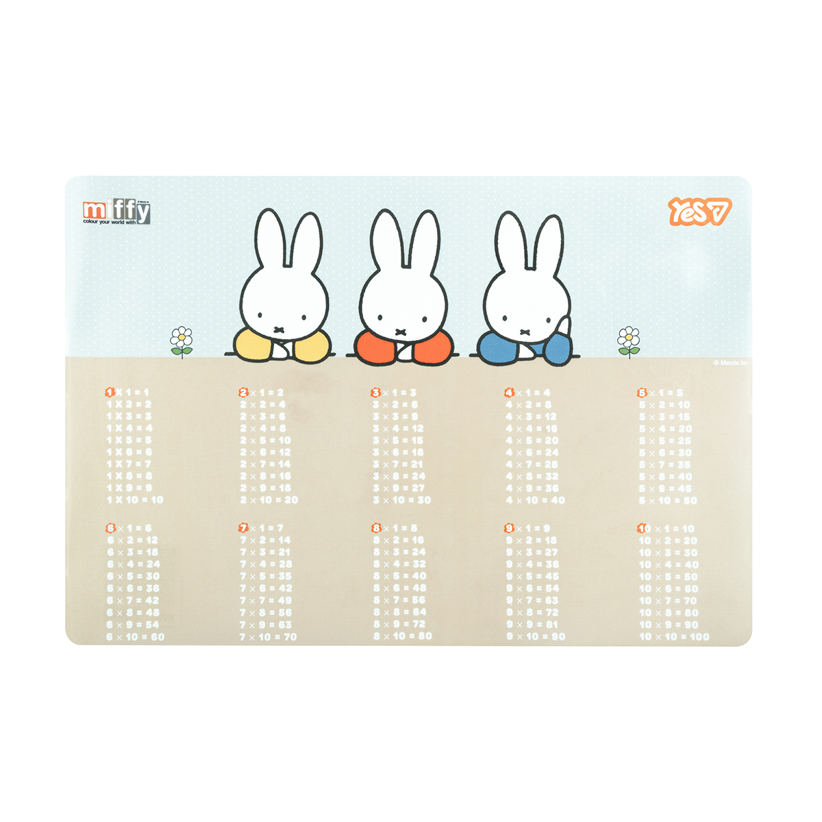 Підкладка пластикова Miffy. Таблиця множення. 492410 YES