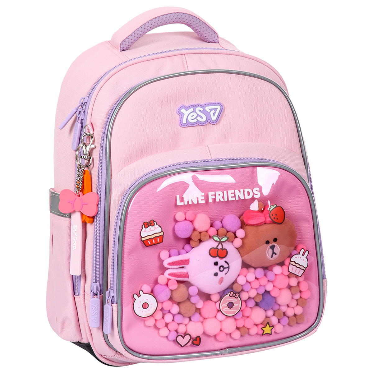 Рюкзак шкільний напівкаркасний YES S-91M Line Friends Dreamy 38х30х15см., 550247