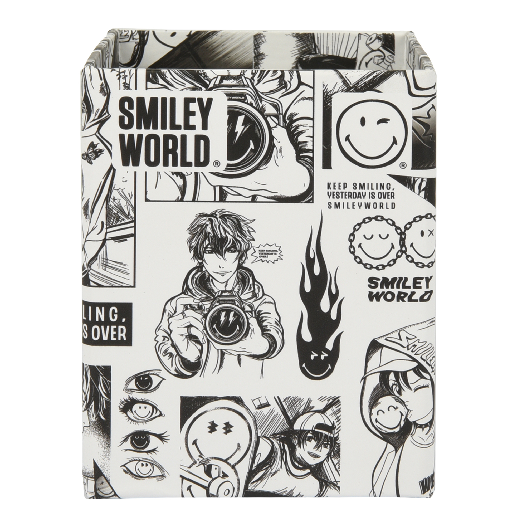 Стакан для письмового приладдя YES Smiley World, картон, 708868