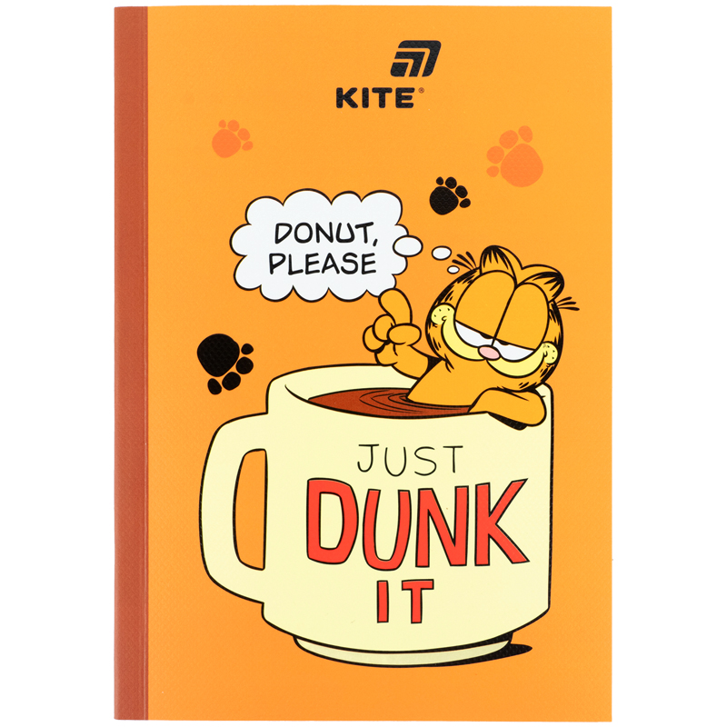 Блокнот м'яка обкл. А5, 40 арк., клітинка, Garfield GF26-091 Kite