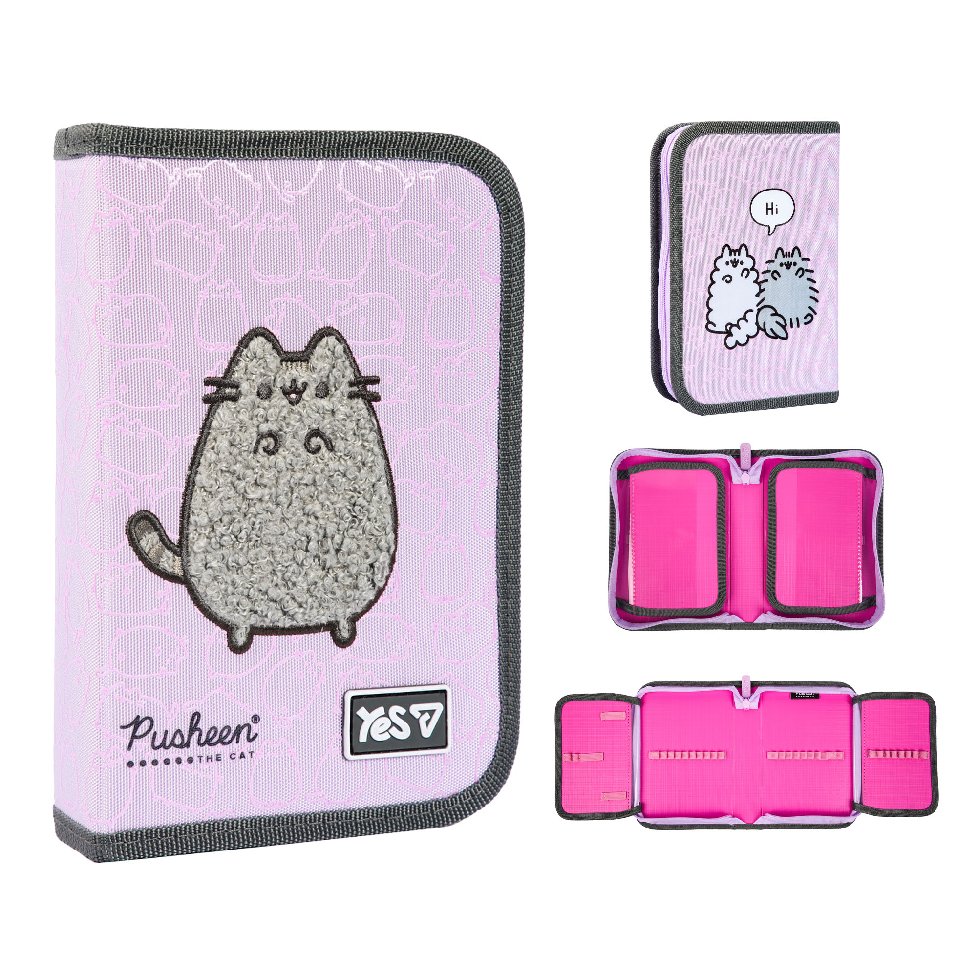 Пенал твердий YES одинарний з двома клапанами HP-04 Pusheen Delicacy 533741