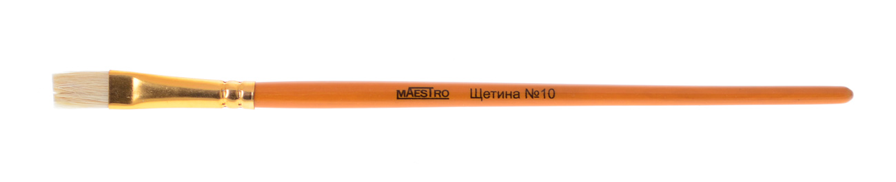 Пензель художній Maestro щетина, плоский №10, 310348, 1Вересня