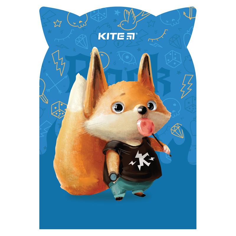 Блокнот м'яка обкл., 48 арк. кліт., Candy fox K22-461-3 Kite