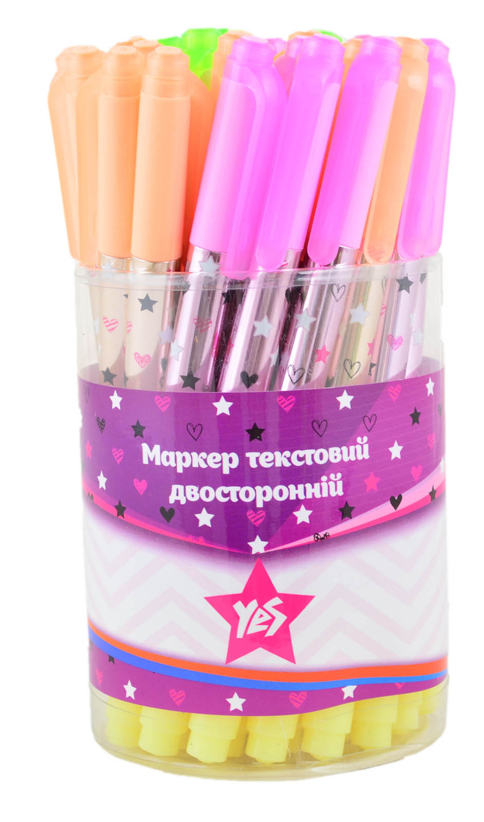Маркер текстовий двосторонній, 3-и кольори, 390443 YES