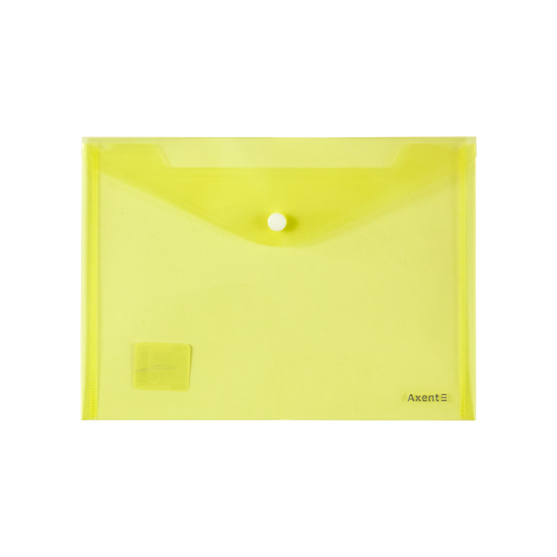 Папка на кнопці, А5, прозора жовта 1522-26-A