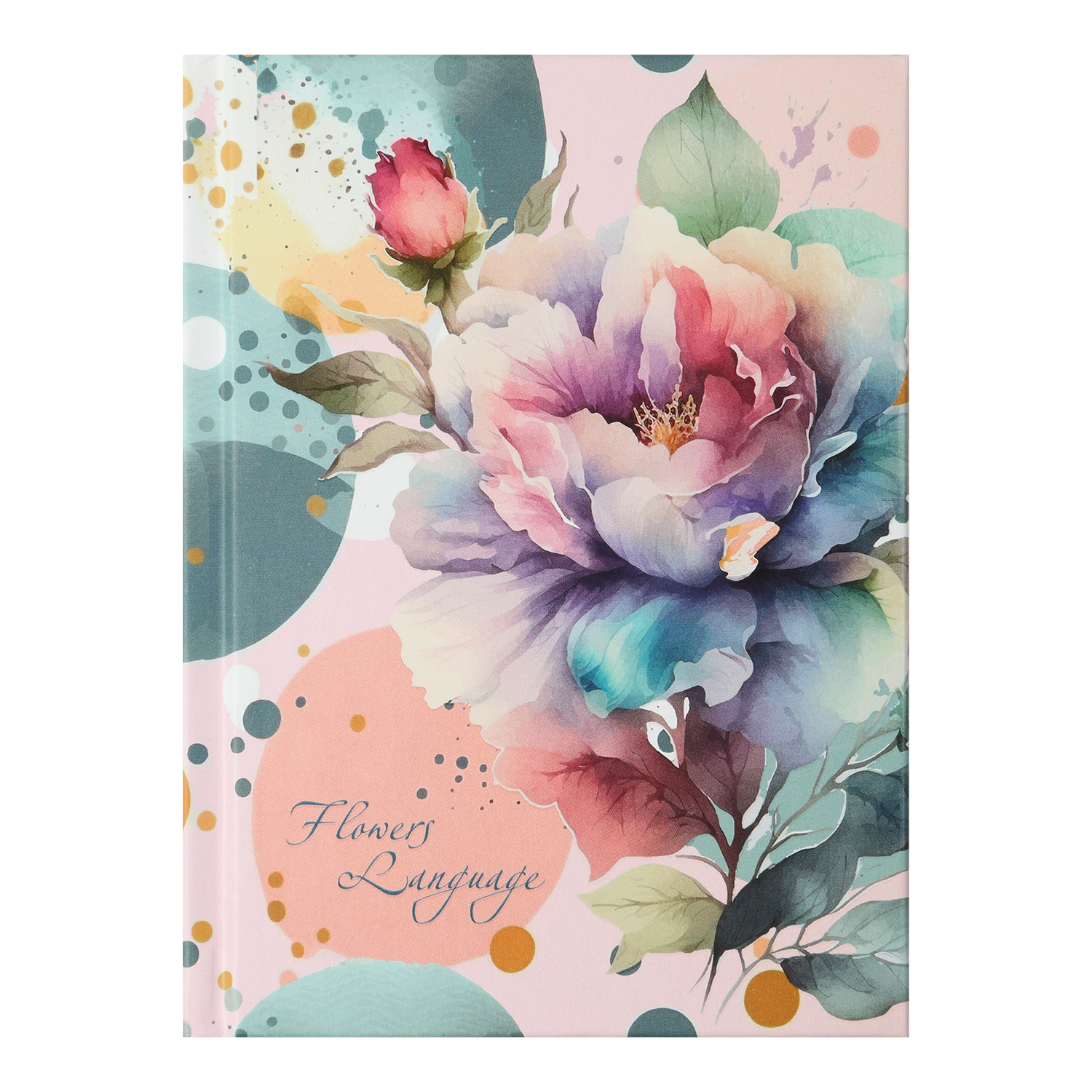 Блокнот FLOWERS LANGUAGE, А-6, 64 арк., клітинка, тв. обкл., мат. лам.+лак, рожева, BM.24614101-10