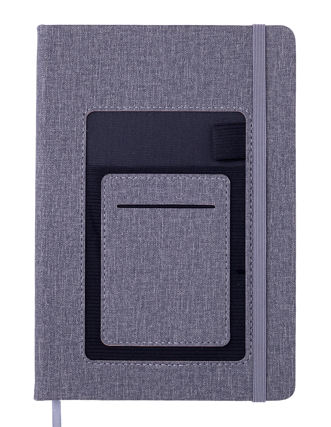 Блокнот діловий COMFORT А5, 96арк., клітинка, обкл. штучна шкіра, сірий, BM.295109-09