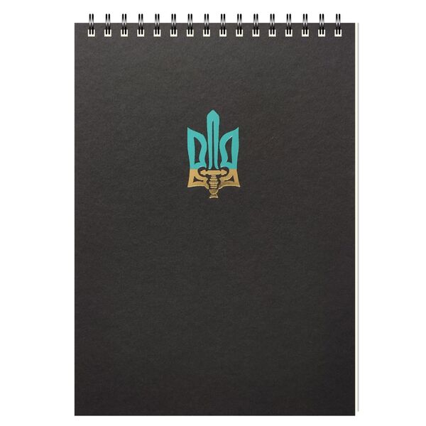 Блокнот А5 (145х202), 48 арк., крем., чисті, обкл. картон диз., спіраль, тиснення 