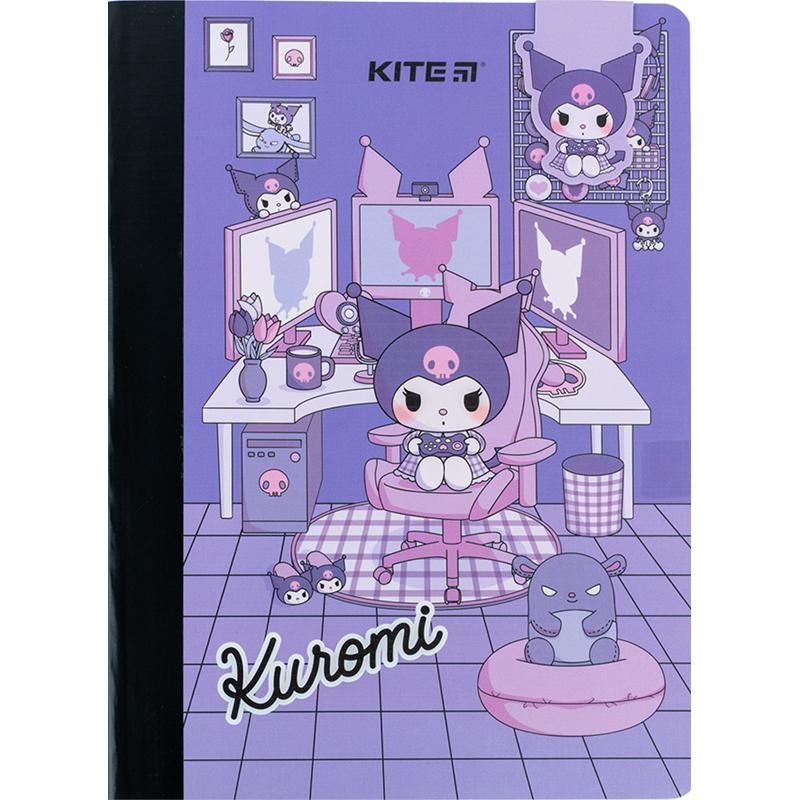 Блокнот з магнітною закладкою, А5, 60 арк., кліт., Kuromi HK24-192 Kite