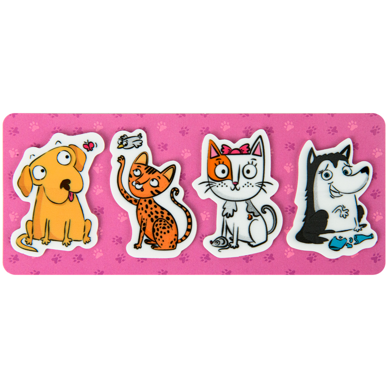 Закладки пластикові 4x20 шт, 35х50 мм, Pets, K22-479-5 Kite