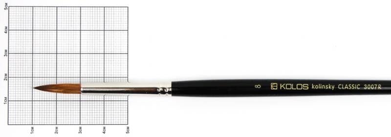 Колонок круглий, Classic 3007R, №8, к.р. пензель KOLOS