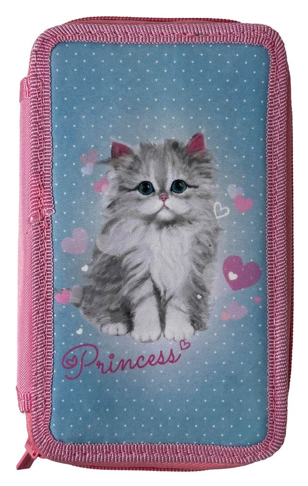 Пенал 2-яр. пустий, поліестер, Princess Cat, 24302C Class