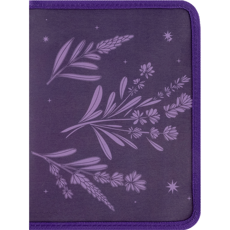 Папка об'ємна на блискавці А5+ Lavender-1, 1805-36-A