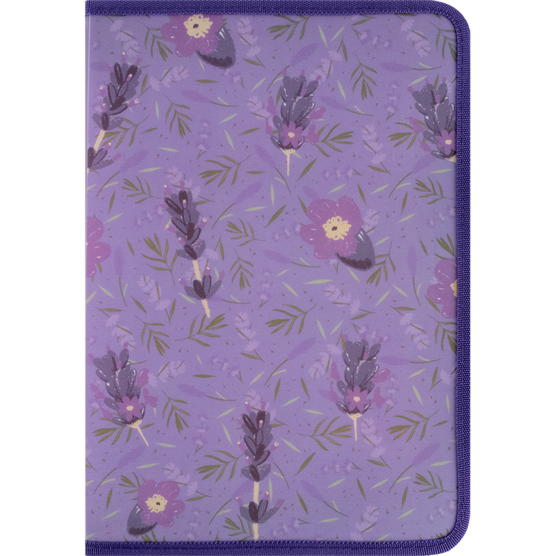 Папка об'ємна на блискавці А4+ Lavender-4, 1804-39-A