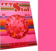 Папір кольоровий Crystal Color Paper А4 80 г/м. 100 арк. неон Neon Red 350, малиновий