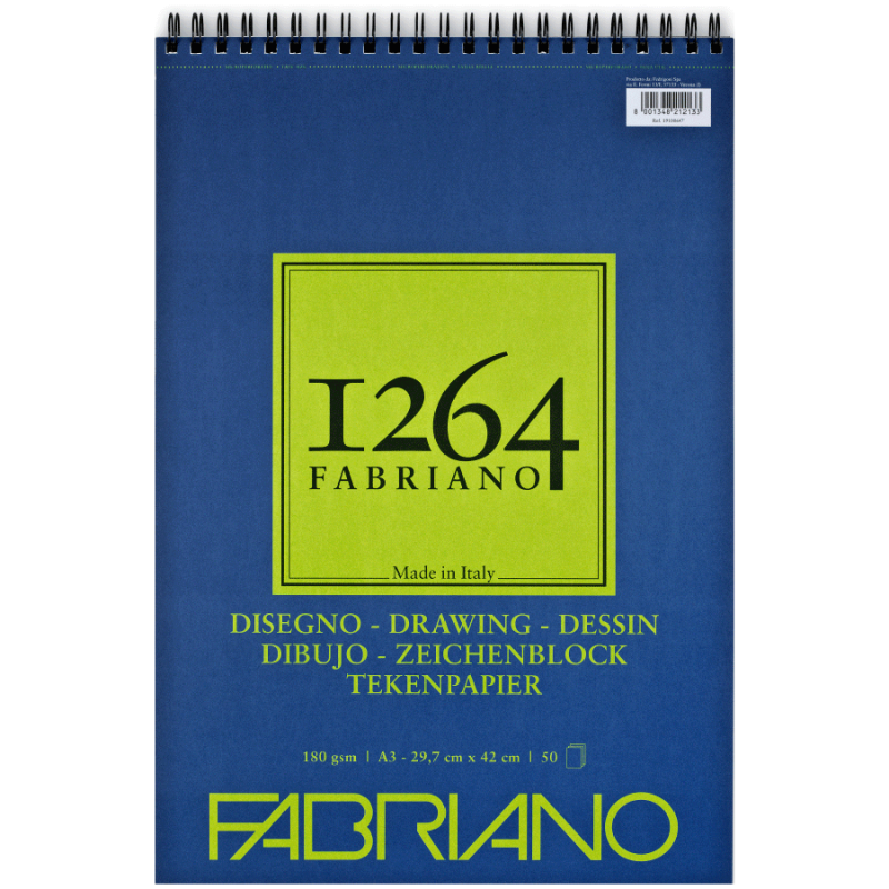 Альбом на спіралі для рисунку 1264 А3,180г/м2, 50л, Fabriano
