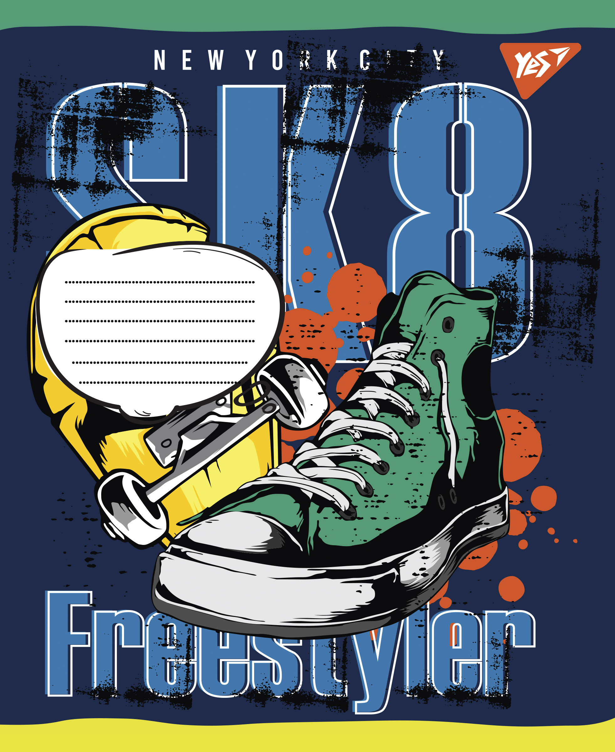 Зошит А5/12 арк лінія YES Skates, 765806