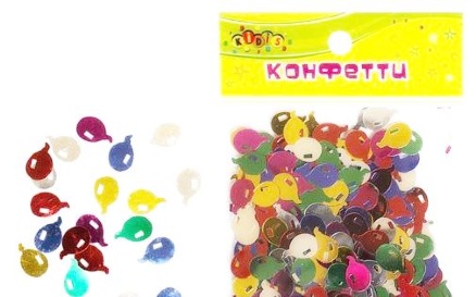 Декоративні кульки, що блищать маленькі, 10гр мікс кольорів Kidis 8874