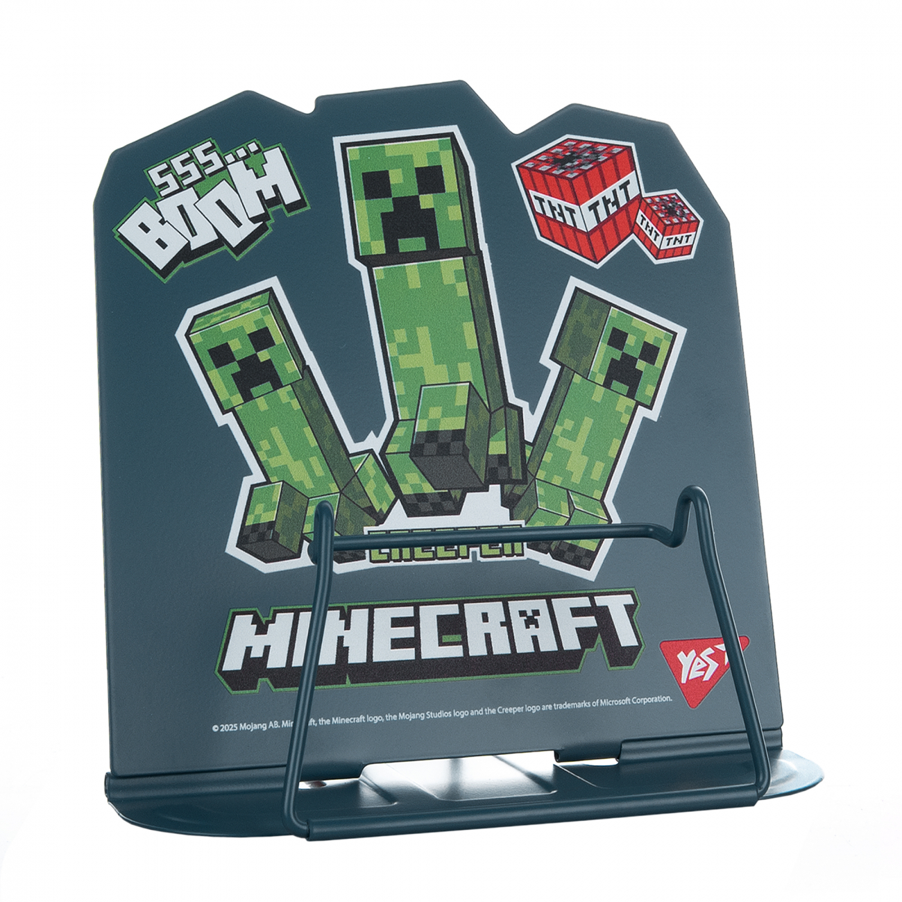 Підставка для книг фігурна YES Minecraft.Creeper, металева 470525
