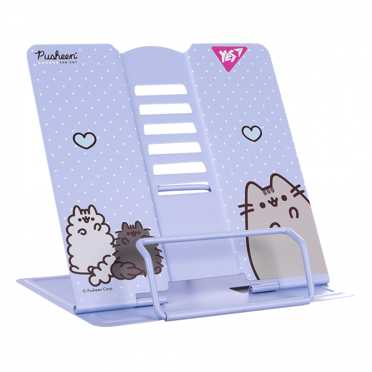 Підставка для книг YES Pusheen, металева, фіолетова 470523 
