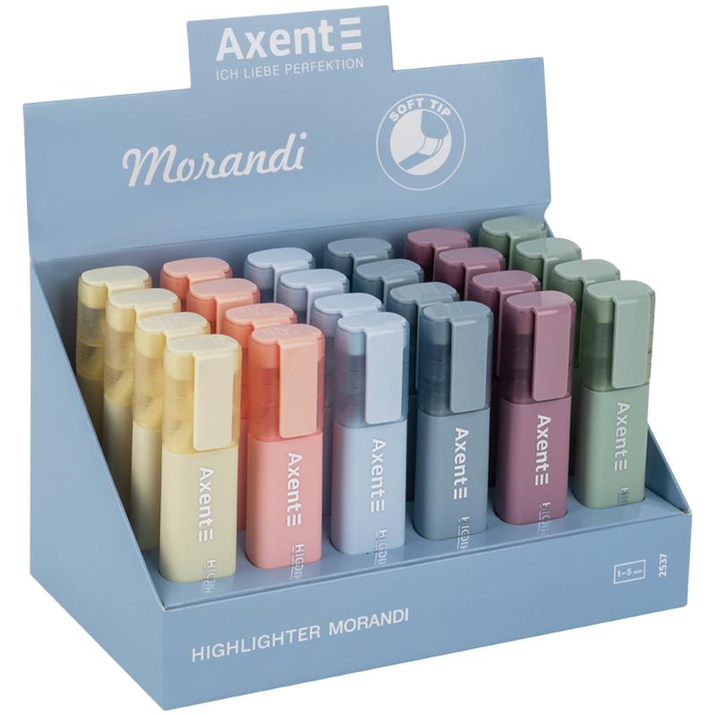 Маркер Highlighter 2537-A, 1-5 мм клиноп. morandi асорті