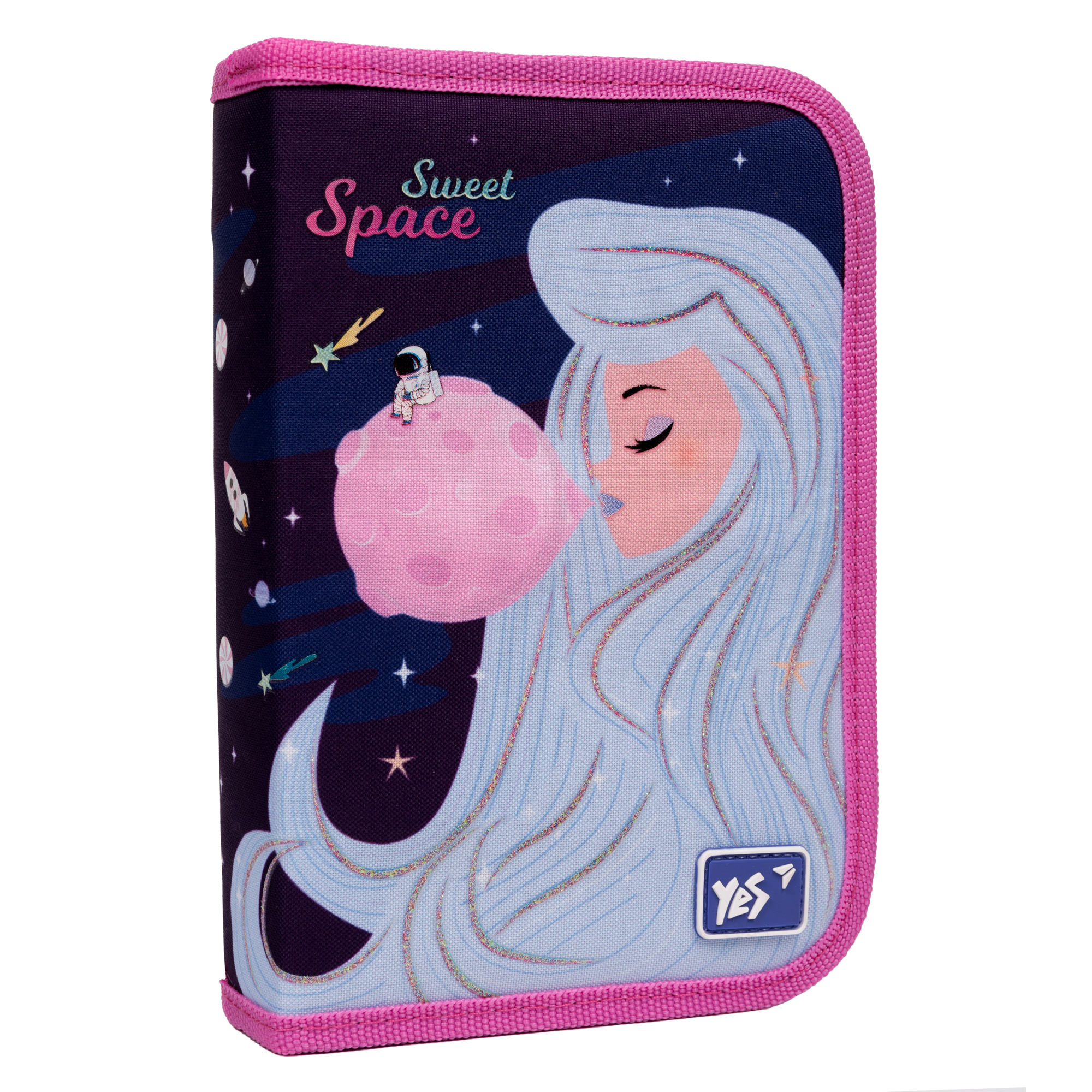 Пенал твердий YES одинарний з двома клапанами HP-04 Space Girl 533125