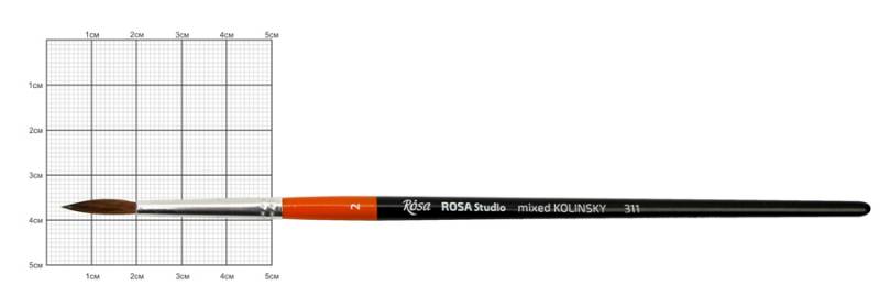 Колонок круглий, 311, № 2, к.р. пензель ROSA Studio
